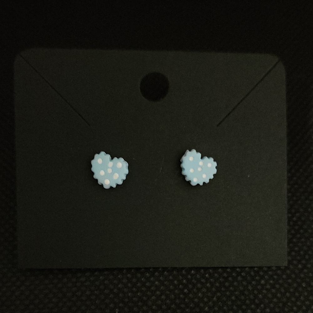 5/$25 Heart-Shaped Blue Earrings